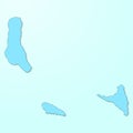 Comoros blue map on degraded background Royalty Free Stock Photo