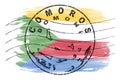 Comoros Domoni Seal Map Design Royalty Free Stock Photo