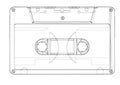 Compact Audio Cassette Architect blueprint - isolated