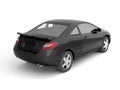 Compact black car back view Royalty Free Stock Photo