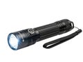 Compact black flashlight with lanyard Royalty Free Stock Photo