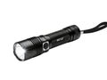 Compact black flashlight with lanyard Royalty Free Stock Photo