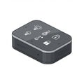 A compact, black rectangular device, featuring a sleek design with rounded corners.