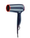 Compact blue electric hair dryer