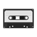 Compact Cassette isolated on white background, Musicassette in flat style, Cassette tape icon, Vector illustration