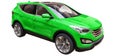 Compact city crossover green color on a white background. 3d rendering