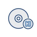Compact data digital disk drive storage icon