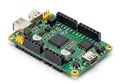 Compact development board featuring microcontroller and multiple connectivity interfaces Royalty Free Stock Photo