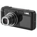 Compact digital camera with interchangeable lens and sleek black design Royalty Free Stock Photo