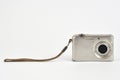 Compact digital camera on the white background Royalty Free Stock Photo