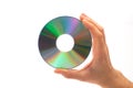 Compact disc in hand Royalty Free Stock Photo