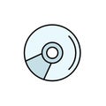 Compact disc flat vector icon sign symbol Royalty Free Stock Photo