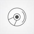 Compact disc vector icon sign symbol Royalty Free Stock Photo