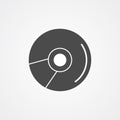 Compact disc vector icon sign symbol Royalty Free Stock Photo