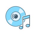Compact disc icon vector on trendy design Royalty Free Stock Photo