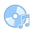 Compact disc icon vector on trendy design Royalty Free Stock Photo
