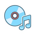 Compact disc icon vector on trendy design Royalty Free Stock Photo