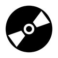 Compact disc icon on white background Royalty Free Stock Photo