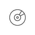 Compact disc line icon Royalty Free Stock Photo