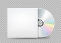 Compact disc white cover transparent Royalty Free Stock Photo