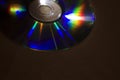 Compact disc on a dark table Royalty Free Stock Photo