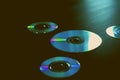Compact discs on the background Royalty Free Stock Photo