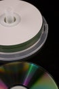 Compact discs close up Royalty Free Stock Photo