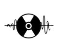 Compact disk audio device icon Royalty Free Stock Photo