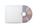 Compact disk with cover. Royalty Free Stock Photo