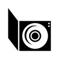 Compact disk  icon or logo isolated sign symbol vector illustration Royalty Free Stock Photo