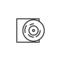 Compact disk line icon Royalty Free Stock Photo