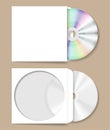 Compact disk in paper envelope illustration Royalty Free Stock Photo