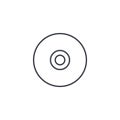 Compact disk, CD thin line icon. Linear vector symbol