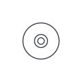 Compact disk, CD thin line icon. Linear vector symbol