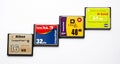 Compact flash memory cards Royalty Free Stock Photo