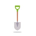 Compact flat style pointed digger shovel