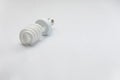Compact Flourescent Energy Saver Light Bulb on white background Royalty Free Stock Photo