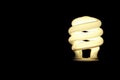 Compact flourescent light bulb with copy space Royalty Free Stock Photo