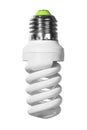 Compact Fluorescent Lamp with spiral tube on a white