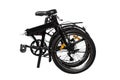 The compact folding bike in black Royalty Free Stock Photo