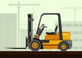 Compact forklift industrial crane Royalty Free Stock Photo