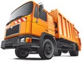 Compact garbage truck Royalty Free Stock Photo