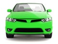 Compact green car front view Royalty Free Stock Photo