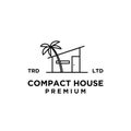 Compact house illustration symbol logo design