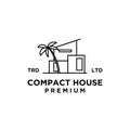 Compact house illustration symbol logo design