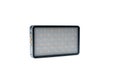 Compact LED video light panel with diffuser and side controls, isolated on white. Royalty Free Stock Photo