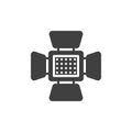 Compact LED video light panel vector icon Royalty Free Stock Photo