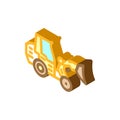 compact loader construction vehicle isometric icon vector illustration Royalty Free Stock Photo