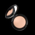 Compact Makeup Powder in Open Case on a White Background Royalty Free Stock Photo