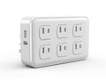 Compact multi-port usb power strip with six outlets Royalty Free Stock Photo